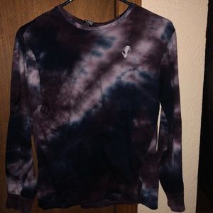A-Lab Aby Alien Blue & Purple tie dye long sleeve
